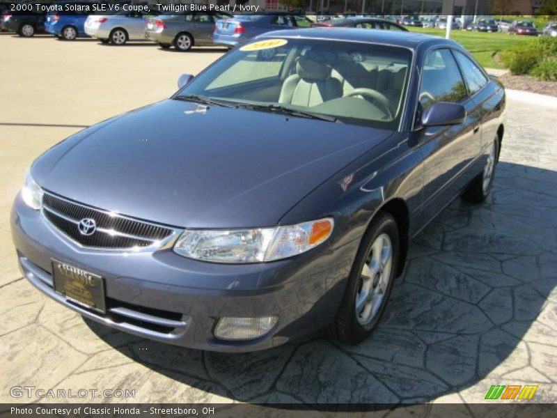 Twilight Blue Pearl / Ivory 2000 Toyota Solara SLE V6 Coupe