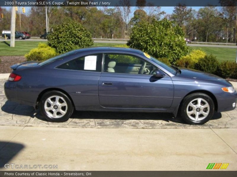 Twilight Blue Pearl / Ivory 2000 Toyota Solara SLE V6 Coupe