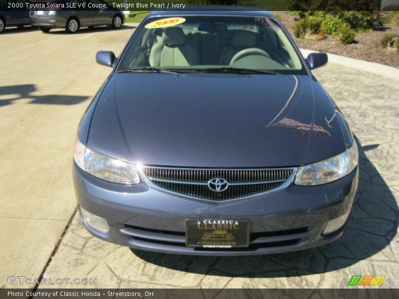 Twilight Blue Pearl / Ivory 2000 Toyota Solara SLE V6 Coupe