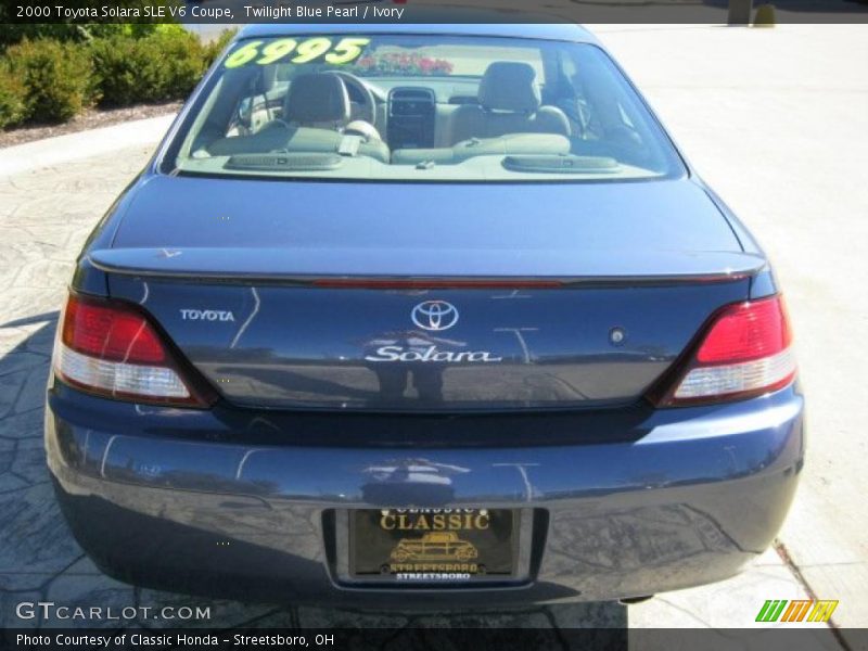 Twilight Blue Pearl / Ivory 2000 Toyota Solara SLE V6 Coupe