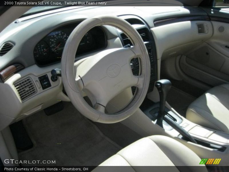 Twilight Blue Pearl / Ivory 2000 Toyota Solara SLE V6 Coupe