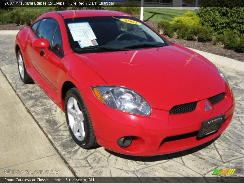 Pure Red / Dark Charcoal 2007 Mitsubishi Eclipse GS Coupe