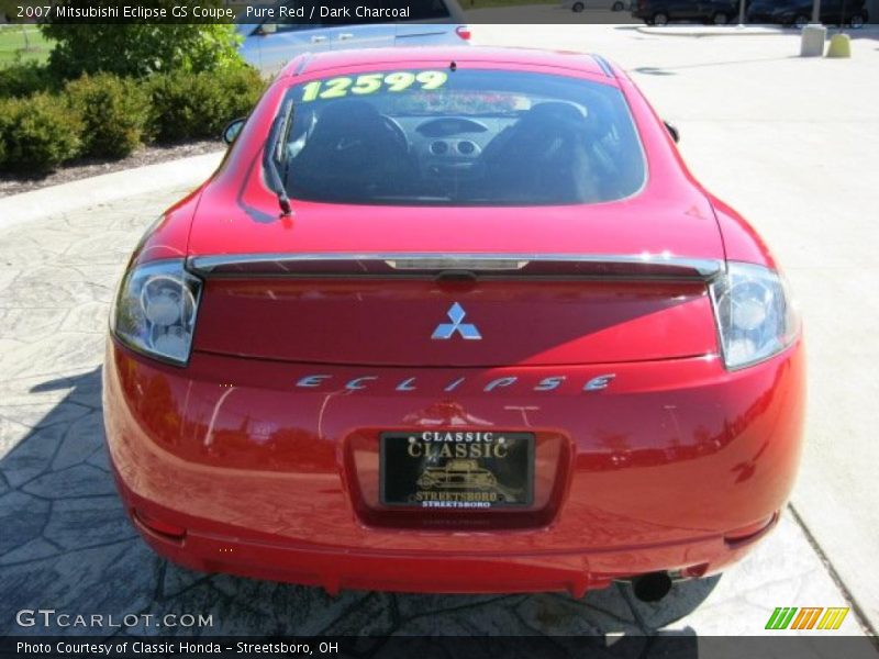 Pure Red / Dark Charcoal 2007 Mitsubishi Eclipse GS Coupe