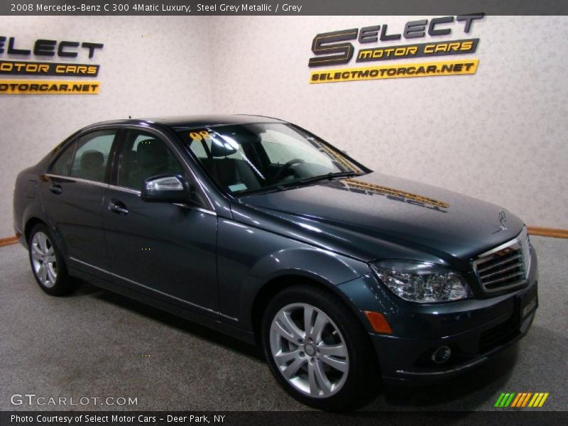 Steel Grey Metallic / Grey 2008 Mercedes-Benz C 300 4Matic Luxury