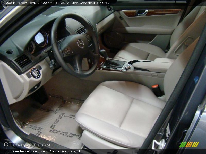 Steel Grey Metallic / Grey 2008 Mercedes-Benz C 300 4Matic Luxury