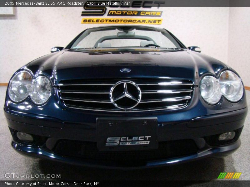 Capri Blue Metallic / Ash 2005 Mercedes-Benz SL 55 AMG Roadster