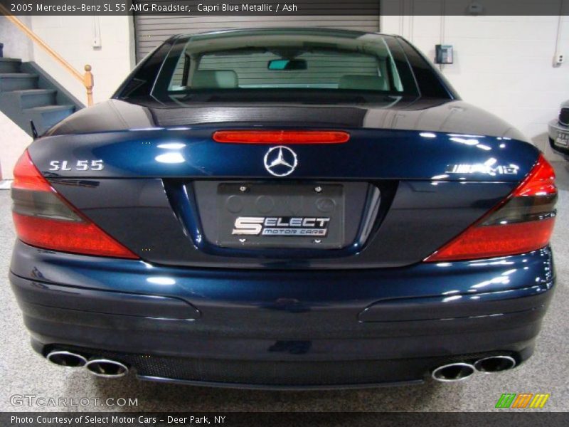 Capri Blue Metallic / Ash 2005 Mercedes-Benz SL 55 AMG Roadster