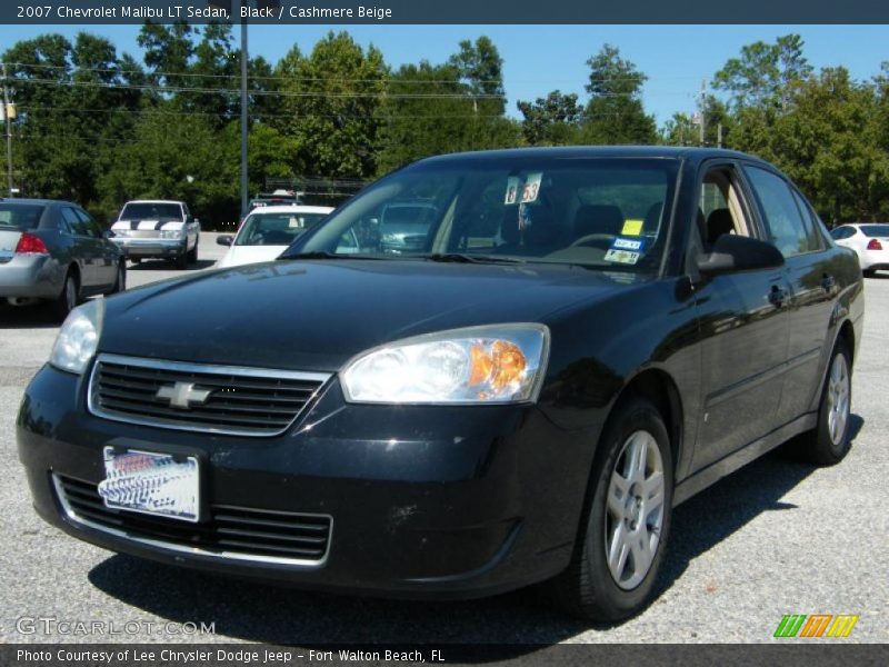 Black / Cashmere Beige 2007 Chevrolet Malibu LT Sedan