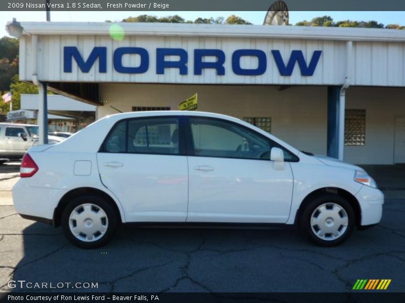 Fresh Powder / Beige 2009 Nissan Versa 1.8 S Sedan