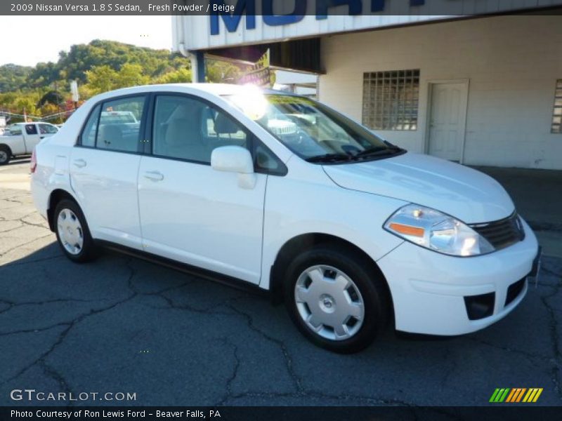 Fresh Powder / Beige 2009 Nissan Versa 1.8 S Sedan