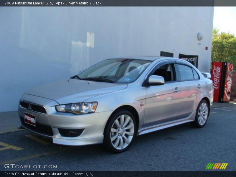 Apex Silver Metallic / Black 2009 Mitsubishi Lancer GTS
