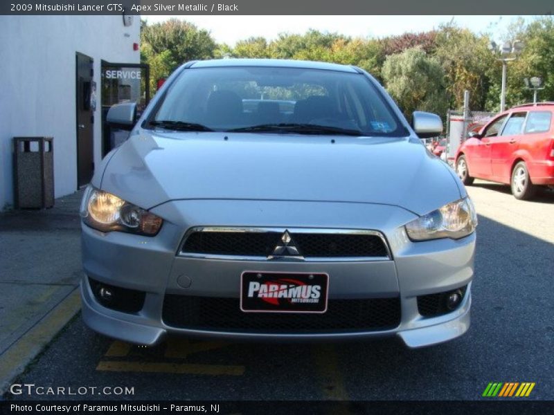 Apex Silver Metallic / Black 2009 Mitsubishi Lancer GTS