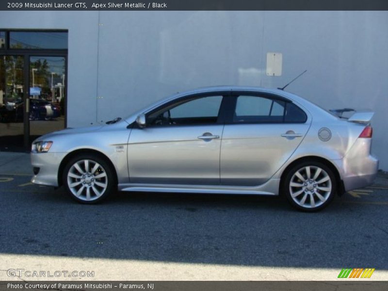 Apex Silver Metallic / Black 2009 Mitsubishi Lancer GTS