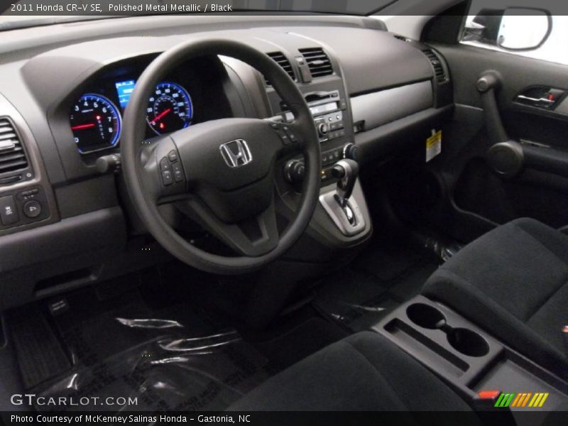 Polished Metal Metallic / Black 2011 Honda CR-V SE