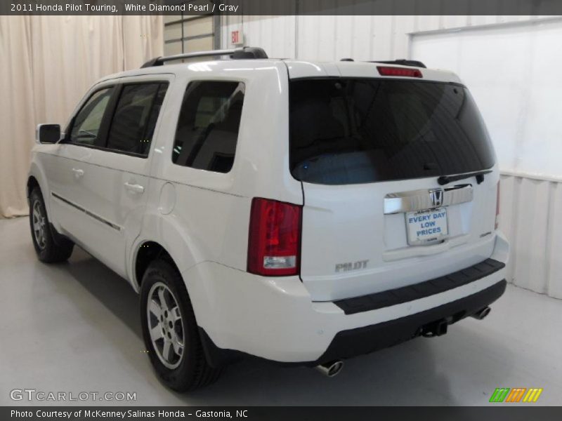 White Diamond Pearl / Gray 2011 Honda Pilot Touring