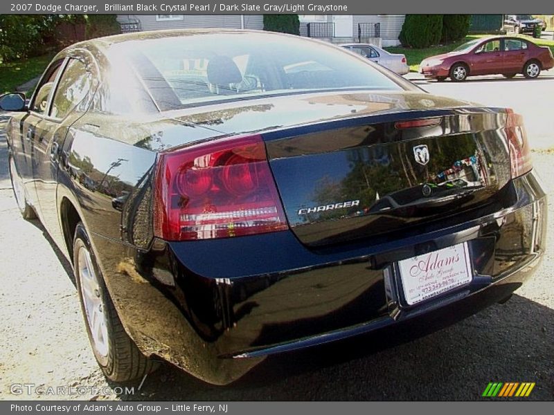Brilliant Black Crystal Pearl / Dark Slate Gray/Light Graystone 2007 Dodge Charger