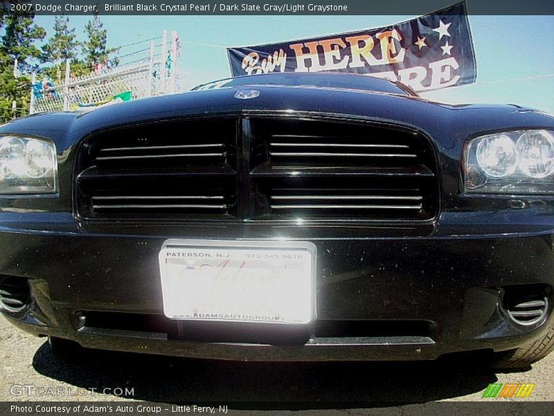 Brilliant Black Crystal Pearl / Dark Slate Gray/Light Graystone 2007 Dodge Charger