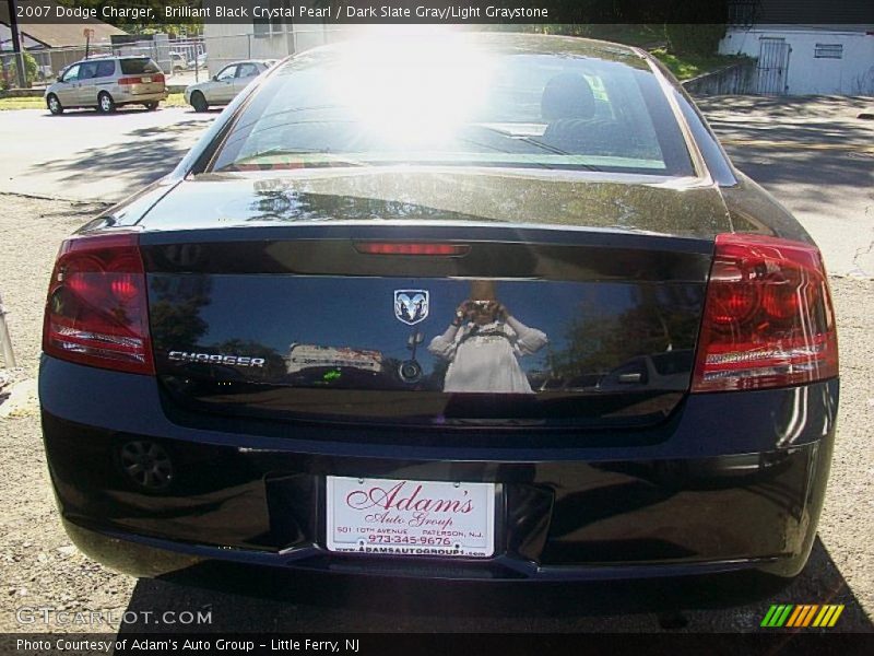 Brilliant Black Crystal Pearl / Dark Slate Gray/Light Graystone 2007 Dodge Charger