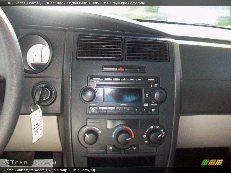 Brilliant Black Crystal Pearl / Dark Slate Gray/Light Graystone 2007 Dodge Charger