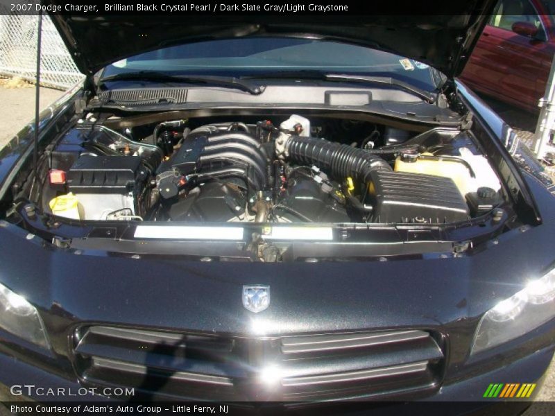 Brilliant Black Crystal Pearl / Dark Slate Gray/Light Graystone 2007 Dodge Charger