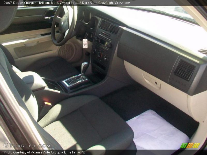 Brilliant Black Crystal Pearl / Dark Slate Gray/Light Graystone 2007 Dodge Charger
