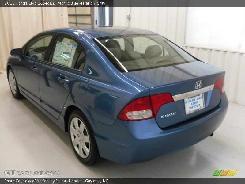 Atomic Blue Metallic / Gray 2011 Honda Civic LX Sedan