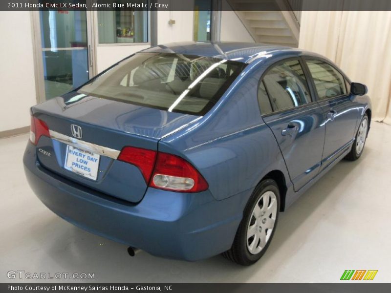 Atomic Blue Metallic / Gray 2011 Honda Civic LX Sedan