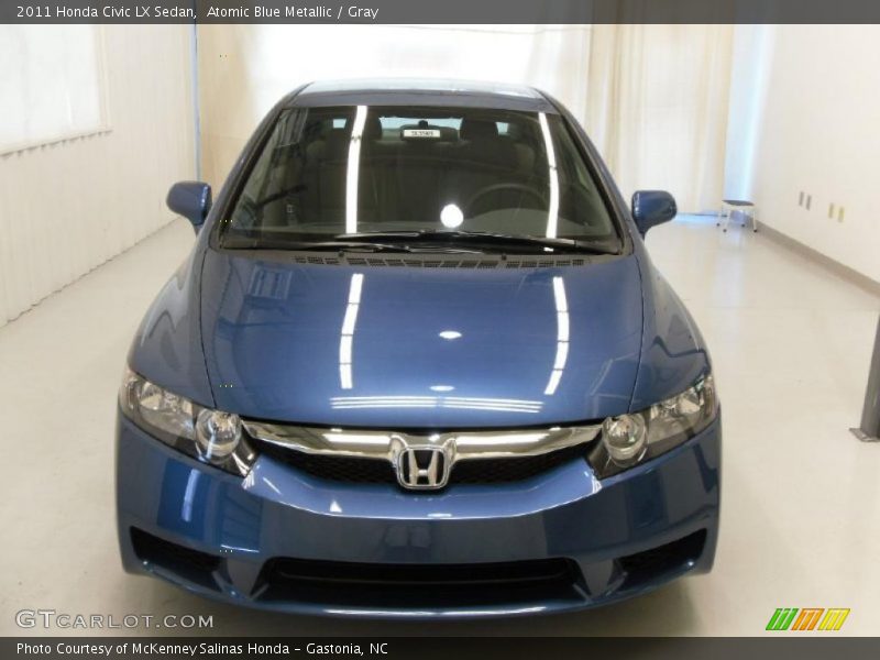 Atomic Blue Metallic / Gray 2011 Honda Civic LX Sedan