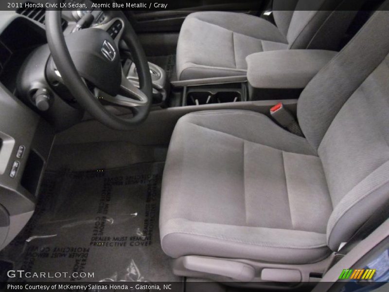 Atomic Blue Metallic / Gray 2011 Honda Civic LX Sedan