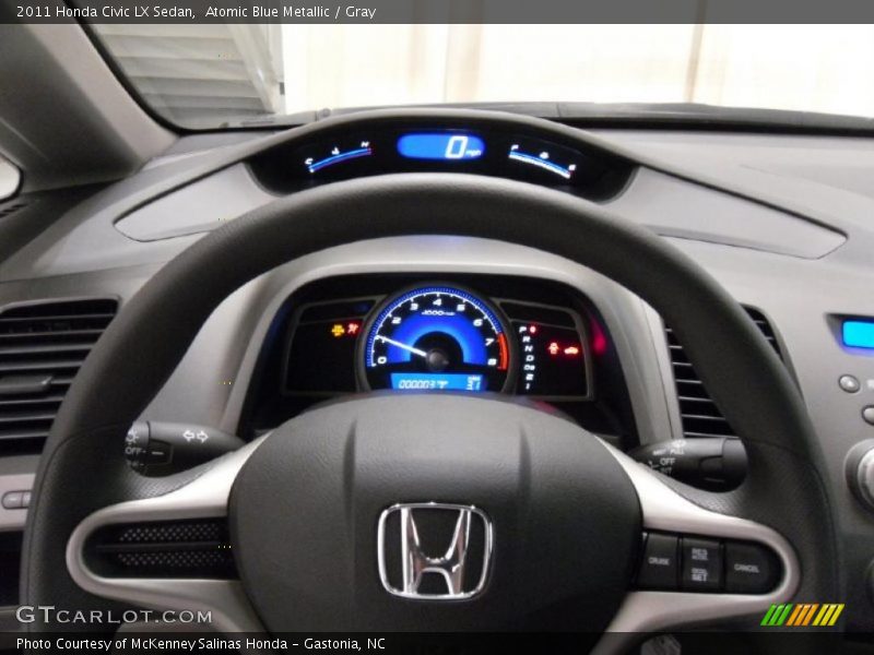 Atomic Blue Metallic / Gray 2011 Honda Civic LX Sedan