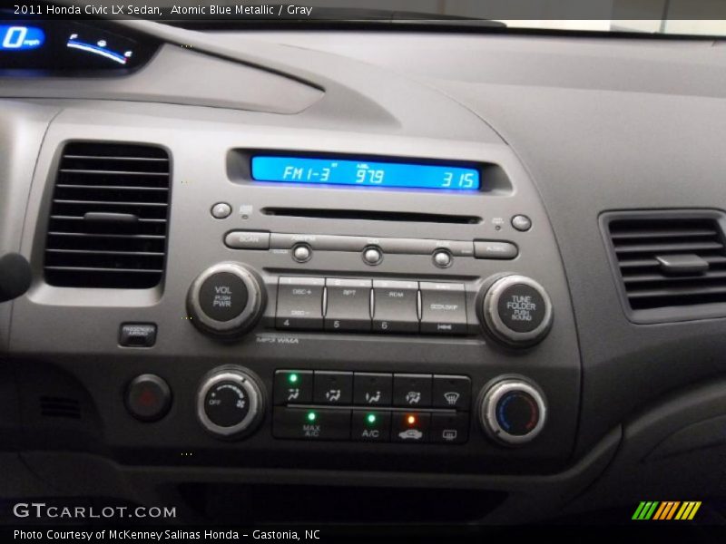 Atomic Blue Metallic / Gray 2011 Honda Civic LX Sedan