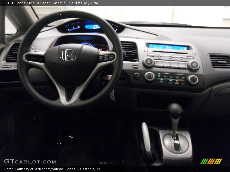 Atomic Blue Metallic / Gray 2011 Honda Civic LX Sedan