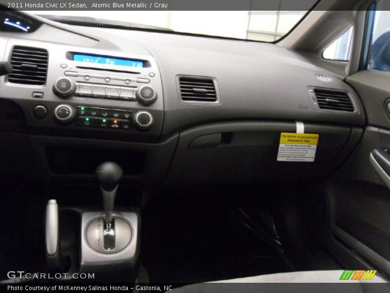 Atomic Blue Metallic / Gray 2011 Honda Civic LX Sedan
