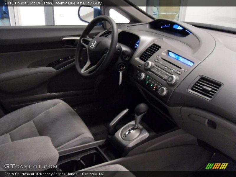 Atomic Blue Metallic / Gray 2011 Honda Civic LX Sedan