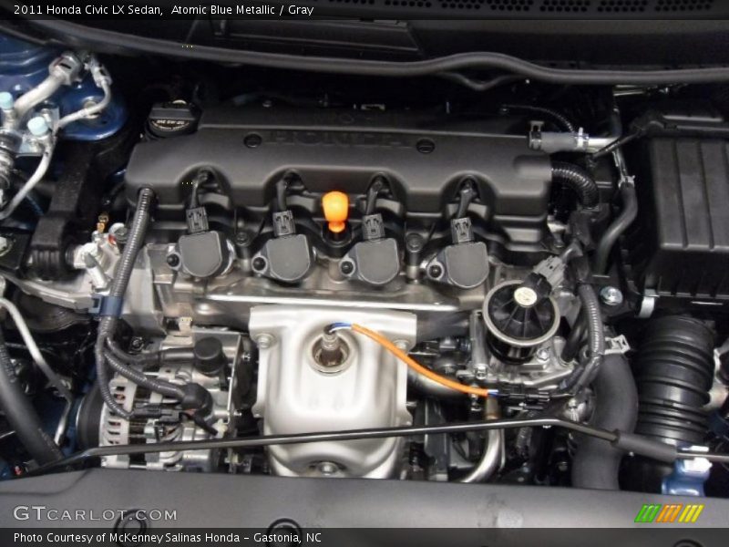 Atomic Blue Metallic / Gray 2011 Honda Civic LX Sedan