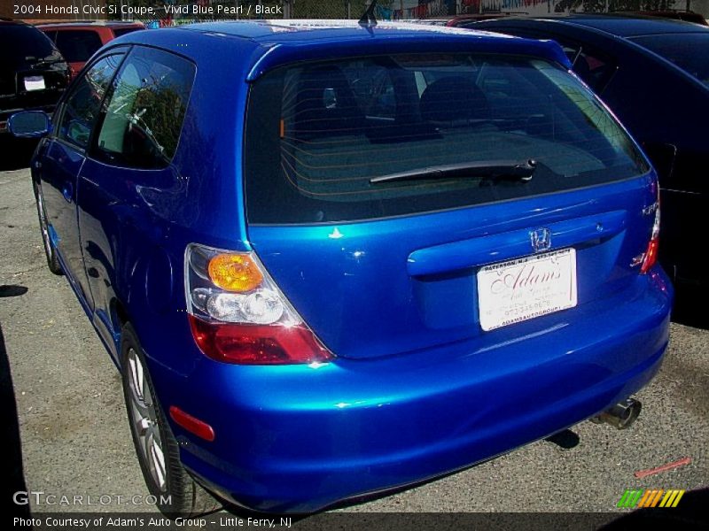 Vivid Blue Pearl / Black 2004 Honda Civic Si Coupe