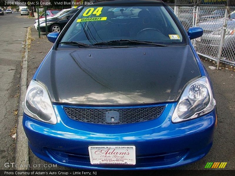 Vivid Blue Pearl / Black 2004 Honda Civic Si Coupe
