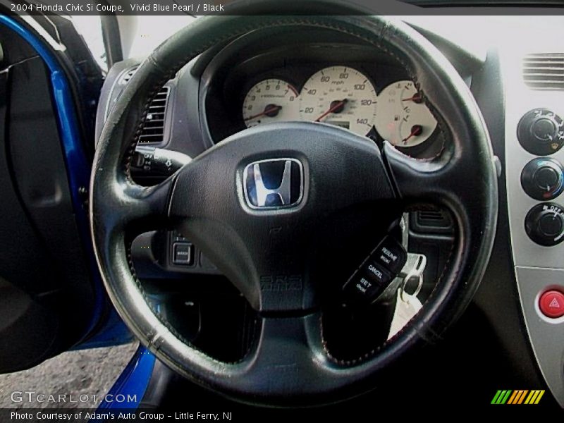 Vivid Blue Pearl / Black 2004 Honda Civic Si Coupe
