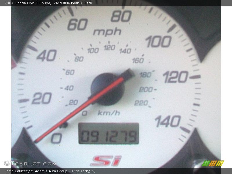 Vivid Blue Pearl / Black 2004 Honda Civic Si Coupe