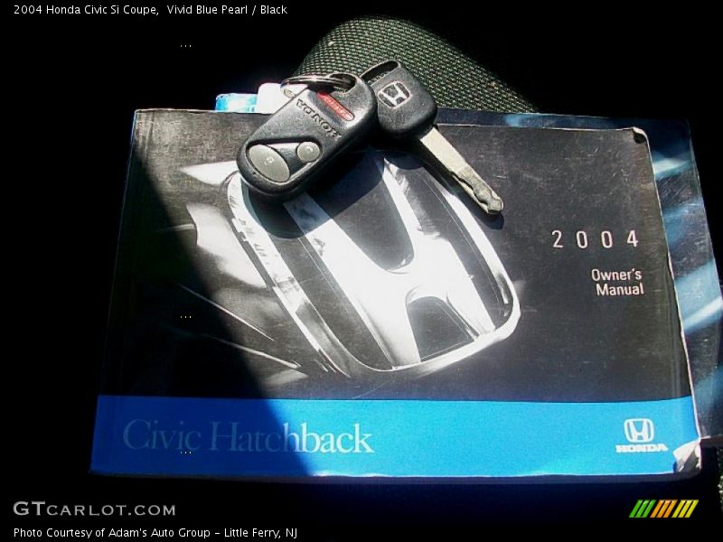Vivid Blue Pearl / Black 2004 Honda Civic Si Coupe