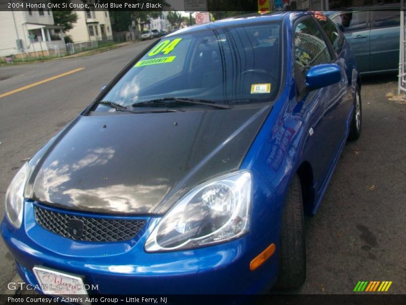 Vivid Blue Pearl / Black 2004 Honda Civic Si Coupe