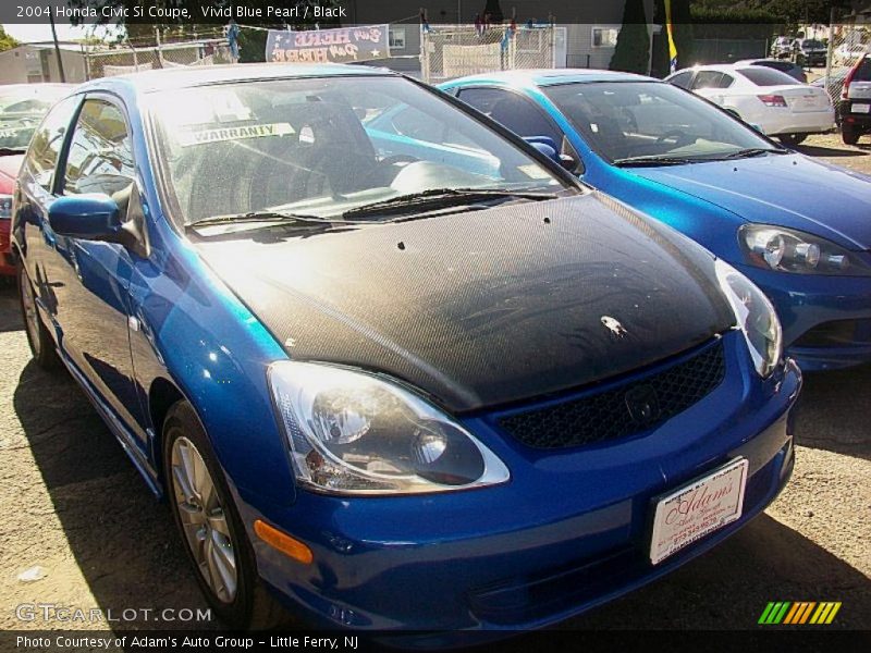 Vivid Blue Pearl / Black 2004 Honda Civic Si Coupe