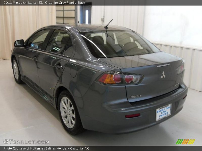 Graphite Gray Pearl / Black 2011 Mitsubishi Lancer ES