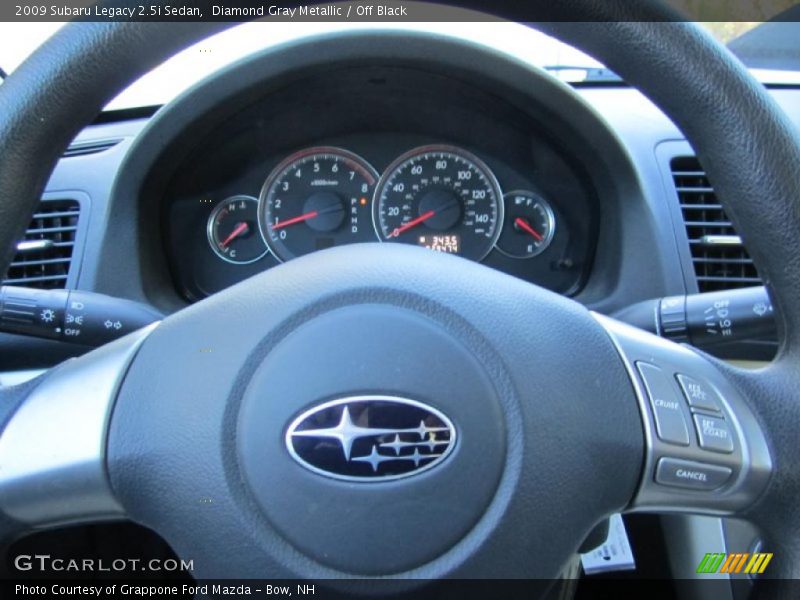 Diamond Gray Metallic / Off Black 2009 Subaru Legacy 2.5i Sedan
