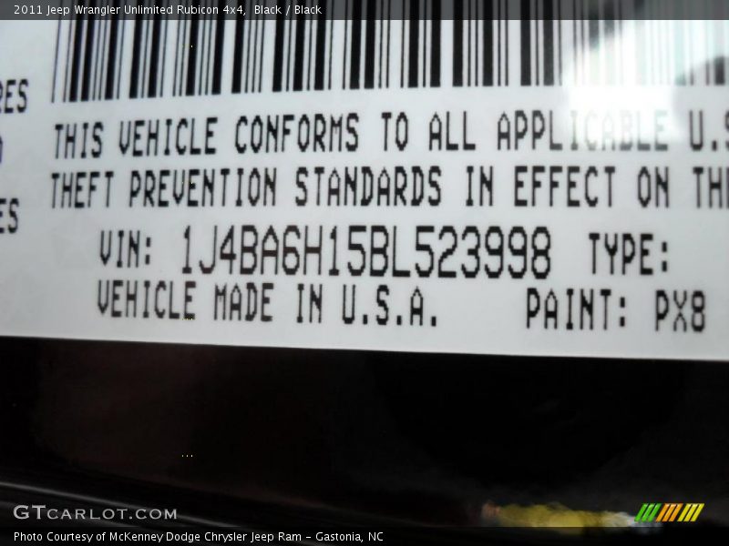 Black / Black 2011 Jeep Wrangler Unlimited Rubicon 4x4
