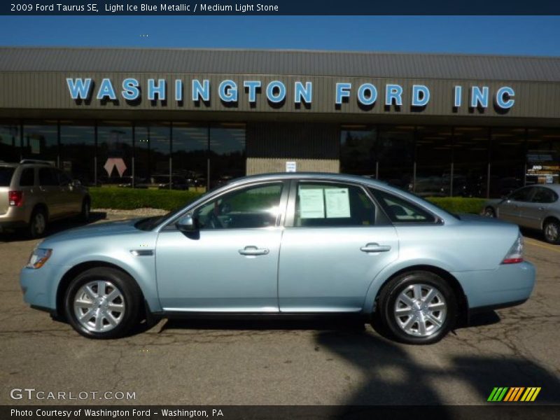 Light Ice Blue Metallic / Medium Light Stone 2009 Ford Taurus SE
