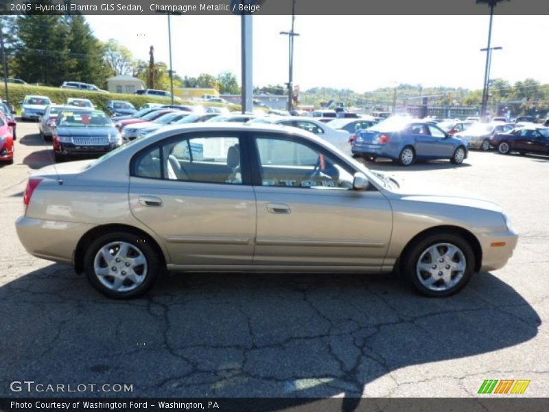 Champagne Metallic / Beige 2005 Hyundai Elantra GLS Sedan