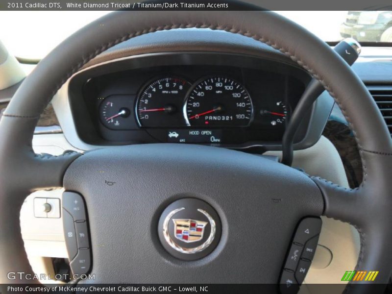 White Diamond Tricoat / Titanium/Dark Titanium Accents 2011 Cadillac DTS