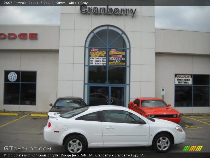 Summit White / Gray 2007 Chevrolet Cobalt LS Coupe