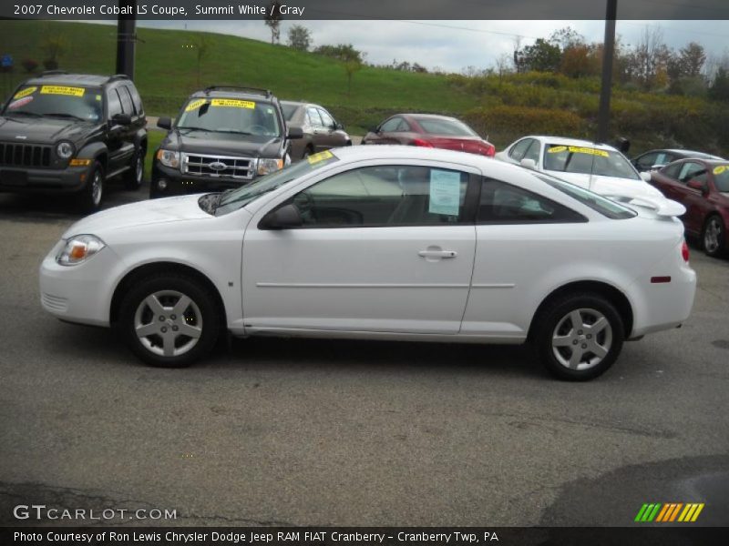 Summit White / Gray 2007 Chevrolet Cobalt LS Coupe